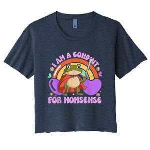 I Am A Conduit For Nonsense Frog Knight Women's Crop Top Tee