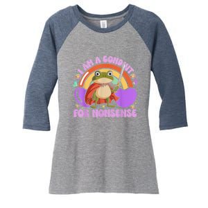 I Am A Conduit For Nonsense Frog Knight Women's Tri-Blend 3/4-Sleeve Raglan Shirt