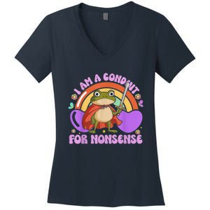 I Am A Conduit For Nonsense Frog Knight Women's V-Neck T-Shirt