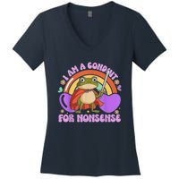 I Am A Conduit For Nonsense Frog Knight Women's V-Neck T-Shirt