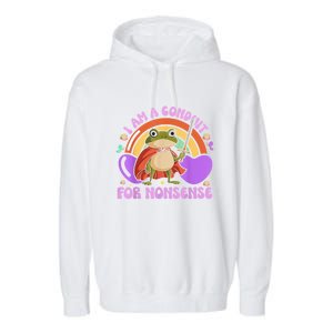 I Am A Conduit For Nonsense Frog Knight Garment-Dyed Fleece Hoodie