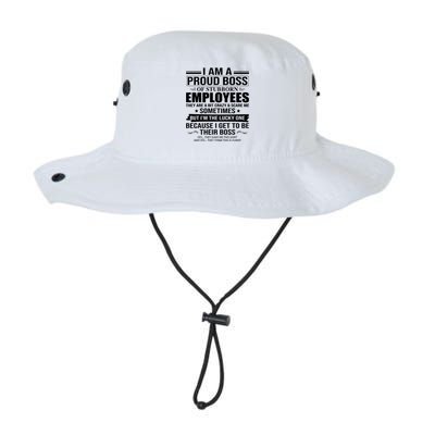 I Am A Proud Boss Of Stubborn Employees They Are A Bit Crazy Gift Legacy Cool Fit Booney Bucket Hat