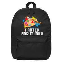 I Arted And It Inks Funny Artist Painter Art Gift 16 in Basic Backpack