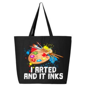 I Arted And It Inks Funny Artist Painter Art Gift 25L Jumbo Tote