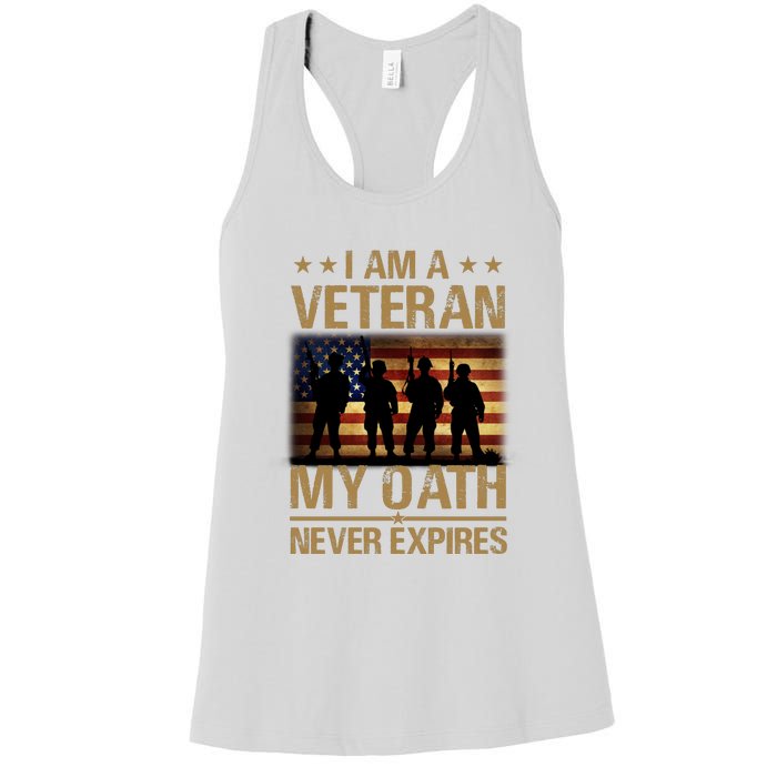 I Am A Veteran Women's Racerback Tank