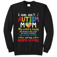 I Am An Autism Mom My Wallet Is Empty And My Heart Is Full Sweatshirt