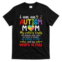 I Am An Autism Mom My Wallet Is Empty And My Heart Is Full T-Shirt