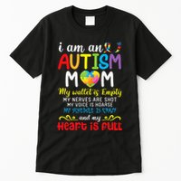 I Am An Autism Mom My Wallet Is Empty And My Heart Is Full Tall T-Shirt