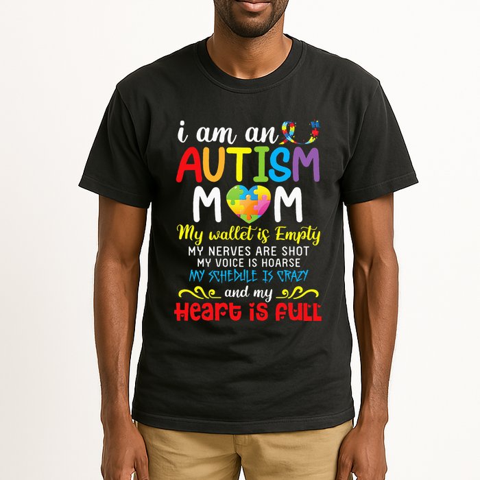 I Am An Autism Mom My Wallet Is Empty And My Heart Is Full Tall T-Shirt