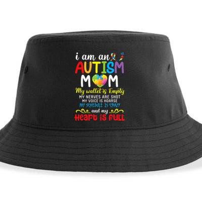I Am An Autism Mom My Wallet Is Empty And My Heart Is Full Sustainable Bucket Hat