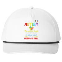 I Am An Autism Mom My Wallet Is Empty And My Heart Is Full Snapback Five-Panel Rope Hat