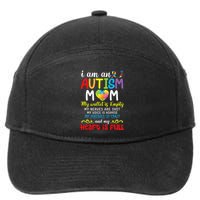 I Am An Autism Mom My Wallet Is Empty And My Heart Is Full 7-Panel Snapback Hat