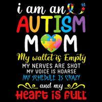 I Am An Autism Mom My Wallet Is Empty And My Heart Is Full Bucket Hat