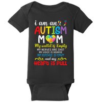 I Am An Autism Mom My Wallet Is Empty And My Heart Is Full Baby Bodysuit