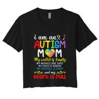 I Am An Autism Mom My Wallet Is Empty And My Heart Is Full Crop Top
