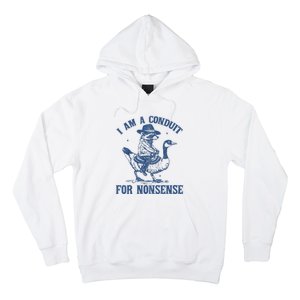 I Am A Conduit For Nonsense Funny Cowboy Raccoon Meme Hoodie