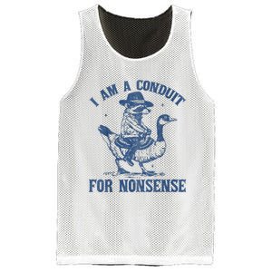 I Am A Conduit For Nonsense Funny Cowboy Raccoon Meme Mesh Reversible Basketball Jersey Tank