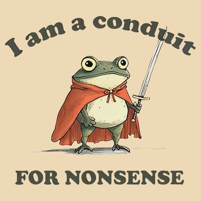 I Am A Conduit For Nonsense Funny Frog Drawstring Bag