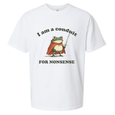 I Am A Conduit For Nonsense Funny Frog Sueded Cloud Jersey T-Shirt