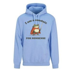 I Am A Conduit For Nonsense Funny Frog Unisex Surf Hoodie