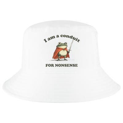 I Am A Conduit For Nonsense Funny Frog Cool Comfort Performance Bucket Hat