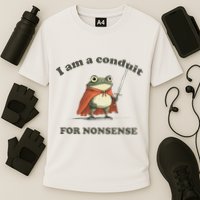 I Am A Conduit For Nonsense Funny Frog Cooling Performance Crew T-Shirt