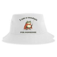 I Am A Conduit For Nonsense Funny Frog Sustainable Bucket Hat