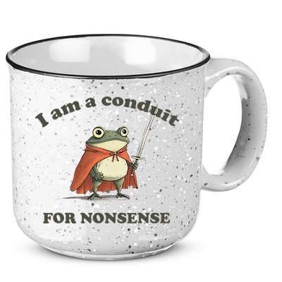 I Am A Conduit For Nonsense Funny Frog 15oz Campfire Ceramic Mug
