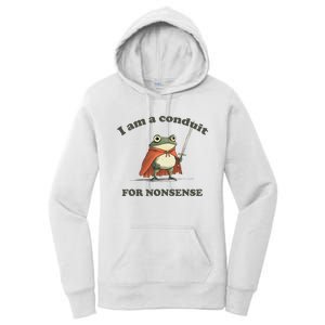 I Am A Conduit For Nonsense Funny Frog Women's Pullover Hoodie