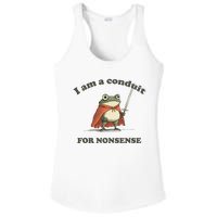 I Am A Conduit For Nonsense Funny Frog Ladies PosiCharge Competitor Racerback Tank