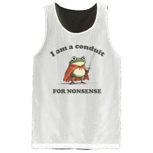 I Am A Conduit For Nonsense Funny Frog Mesh Reversible Basketball Jersey Tank