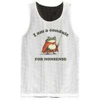 I Am A Conduit For Nonsense Funny Frog Mesh Reversible Basketball Jersey Tank