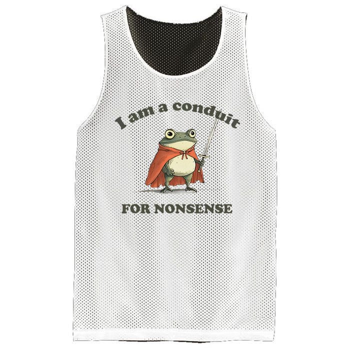 I Am A Conduit For Nonsense Funny Frog Mesh Reversible Basketball Jersey Tank