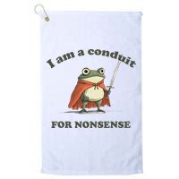 I Am A Conduit For Nonsense Funny Frog Golf Towel
