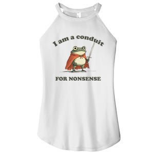 I Am A Conduit For Nonsense Funny Frog Women's Perfect Tri Rocker Tank