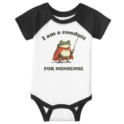 I Am A Conduit For Nonsense Funny Frog Infant Baby Jersey Bodysuit