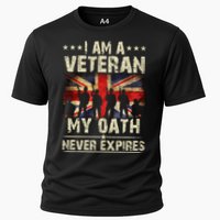 I Am A Veteran My Oath Never Expires Fathers Day Armed Forces Day Patriotic Cooling Performance Crew T-Shirt