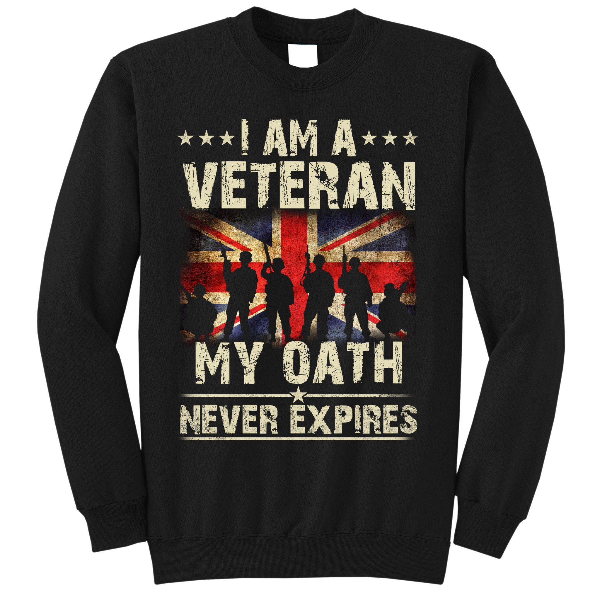 I Am A Veteran My Oath Never Expires Fathers Day Armed Forces Day Patriotic Sweatshirt