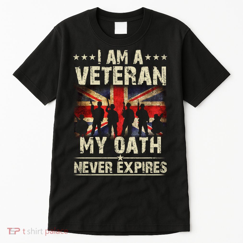 I Am A Veteran My Oath Never Expires Fathers Day Armed Forces Day Patriotic Tall T-Shirt