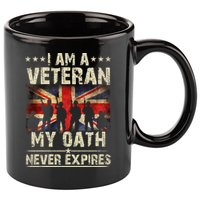 I Am A Veteran My Oath Never Expires Fathers Day Armed Forces Day Patriotic 11oz C Handle Ceramic Mug