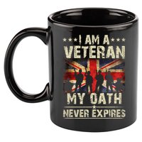 I Am A Veteran My Oath Never Expires Fathers Day Armed Forces Day Patriotic 11oz C Handle Ceramic Mug