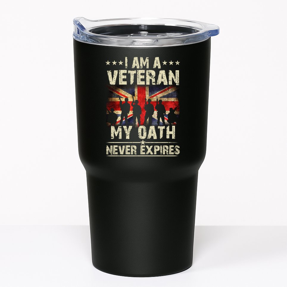 I Am A Veteran My Oath Never Expires Fathers Day Armed Forces Day Patriotic Tumbler