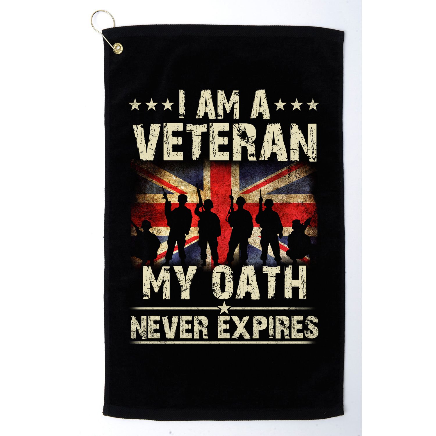 I Am A Veteran My Oath Never Expires Fathers Day Armed Forces Day Patriotic Golf Towel