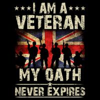 I Am A Veteran My Oath Never Expires Fathers Day Armed Forces Day Patriotic Womens T-Shirt