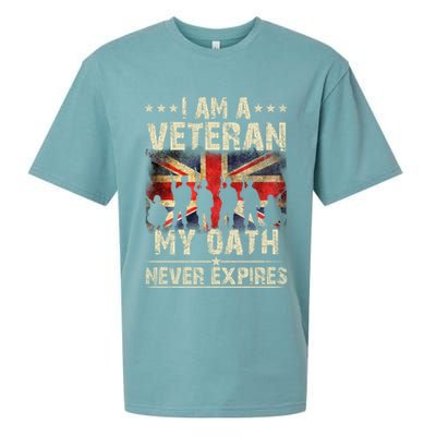 I Am A Veteran My Oath Never Expires Fathers Day Armed Forces Day Patriotic Sueded Cloud Jersey T-Shirt