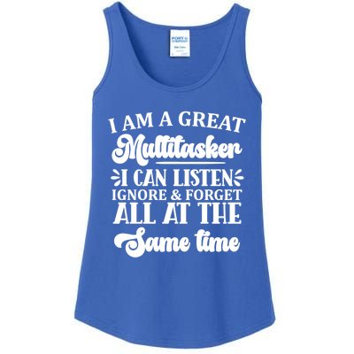 I Am A Great Multitasker Funny Graphic Tee And Meaningful Gift Ladies Essential Tank