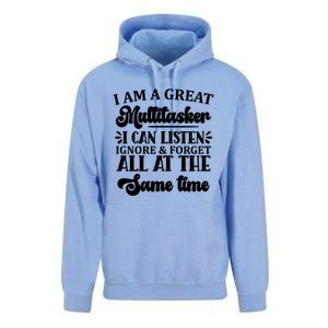 I Am A Great Multitasker Funny Graphic Tee And Meaningful Gift Unisex Surf Hoodie