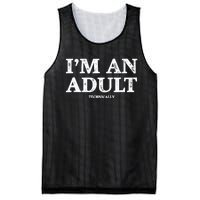 IM An Adult Technically Funny 18th Birthday Gift Mesh Reversible Basketball Jersey Tank