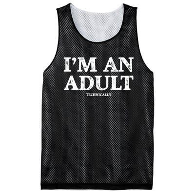 IM An Adult Technically Funny 18th Birthday Gift Mesh Reversible Basketball Jersey Tank