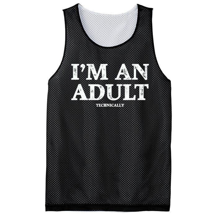 IM An Adult Technically Funny 18th Birthday Gift Mesh Reversible Basketball Jersey Tank